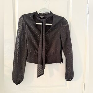 Miss Selfridge Long sleeve tie top